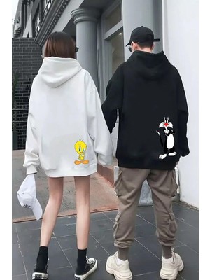 AKS Tarzsokak Unisex Sevgili Kombini Twity ve Sylvester 2 Adet, Siyah, M