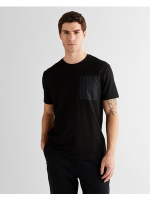 AKS Gant Erkek Siyah Regular Fit Bisiklet Yaka T-Shirt