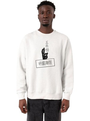 AKS Tshirthane Jujutsu Kaisen Anime Gojo Satoru Beyaz Erkek 2ip Sweatshirt P21662S9648, L