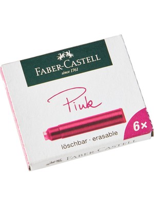 AKS Faber-Castell Faber-Castell Dk Kartuş, Pembe 6'lı
