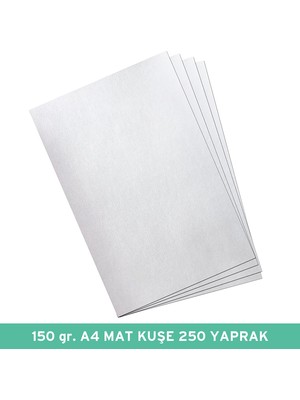 AKS Umur 150 gr A4 Mat Kuşe Kağıt, 250 Yaprak