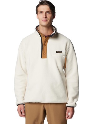 AKS Columbia Helvetia Iı Half Snap Fleece Erkek Bej Outdoor Sweatshirt