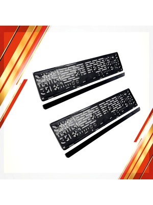 AKS Aee® Çıtçıtlı Plakalık 2’li Set – Takmatik Oto Plaka Tutucu, Standart Araç Plaka Çerçevesi (Siyah)