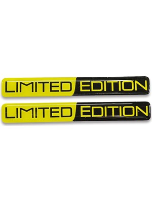 AKS Redlinegrafik Limited Edition Vinil 3D Kabartmalı Sticker, Sarı Siyah, 10,6 Cm, 2 Adet