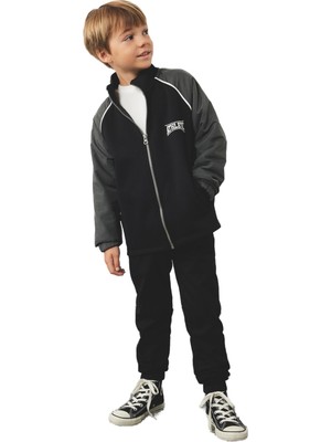 AKS Koton Dik Yaka Uzun Kollu Şardonlu Fermuarlı Sweatshirt