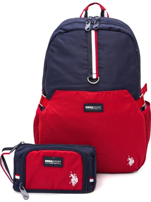 AKS U.s. Polo Assn. U.s. Polo. Assn. Unisex Okul Çanta Seti PLSET2409390,KIRMIZI Tek Ebat