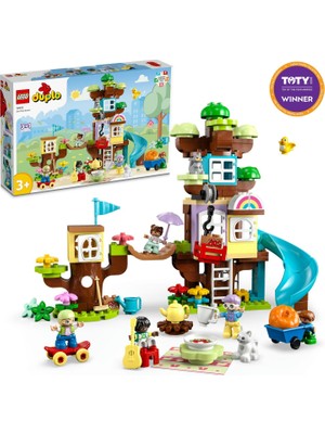 AKS LEGO Duplo 3’ü 1 Arada Ağaç Ev 10993-3 Yaş ve Üzeri Için Yaratıcı Oyuncak Yapım Seti (126 Parça)
