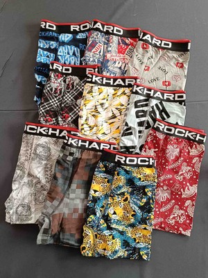Rockhard Karışık Desenli Pamuk Penye 10'lu Erkek Boxer Set