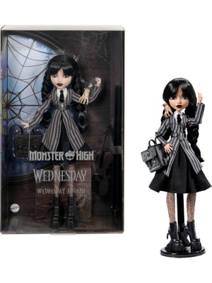 AKS Monster High Wednesday Okul Üniformalı Bebek, 3y+, HXJ04