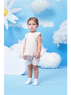 AKS Çiçek Desenli Kız Bebek 2'li Set