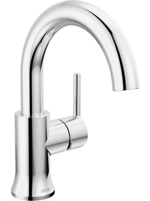 AKS Delta Faucet Trinsic Tek Delikli Banyo Bataryası, Tek Kolu Banyo Bataryası Krom, Banyo Lavabo Bataryası, Elmas Mühür Teknolojisi, Krom 559HAR-DST