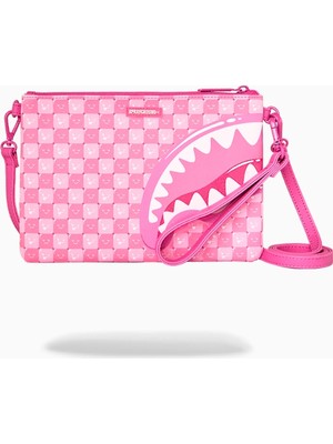 Sprayground Shinobi Sharks In Paris Pembe Çapraz Omuz Clutch Çanta