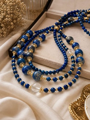 Lapis Lazuli Doğal Taş Kolye