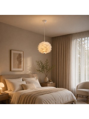 Belinay Tekli Beyaz Sarkıt Avize Modern Sarkıt Mutfak Salon Sarkıt Avize
