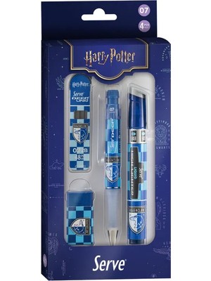 Serve Deep Harry Potter Damalı Mavi 0.7 4 Lü Set