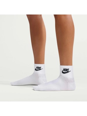 Nike Everyday Essential Dri-Fit Unisex Beyaz 3'lü Çorap