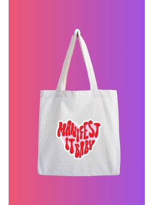 Designedfy Manifest Su Geçirmez Baskılı Bez Çanta