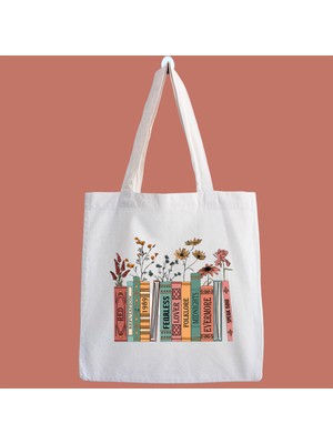 Designedfy Books Su Geçirmez Baskılı Bez Çanta