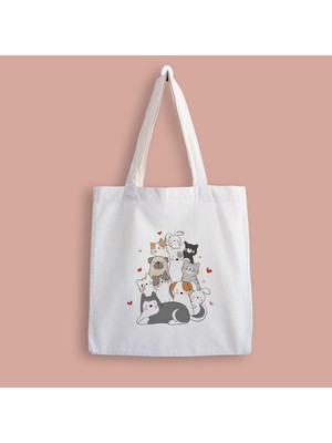 Designedfy Animals Baskılı Bez Çanta