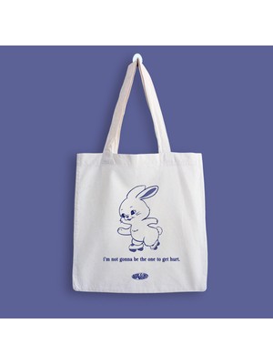Designedfy Rabbit Baskılı Bez Çanta