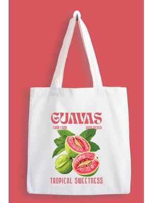 Designedfy Tropical Sweetnes Su Geçirmez Baskılı Bez Çanta, Tote Bag