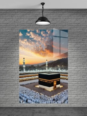 Marsilyan Kabe 4 mm Temperli Dini Dekoratif Cam Duvar Tablosu | Modern Salon Dekoru | Seri I2T3TY