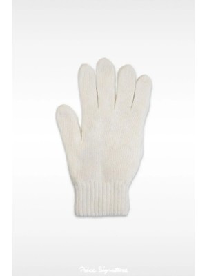 PIECE SIGNATURE 2024 Yeni Beş Parmak Angora Eldiven Düz Renk ( %50 Viscose %40 Polyamide %10 Angora )