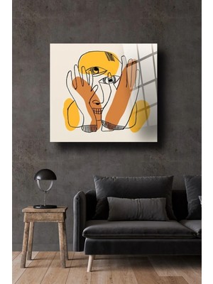 Marsilyan Sanat Dekoratif Cam Tablo | Salon ve Ofis Duvar Dekoru | Seri Nvgwsw