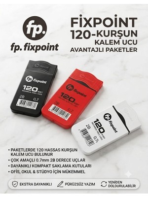 Fixpoint 0.7 mm 2b Versatil Uç 120'LI Tüp - 3'lü Avantaj Paketi