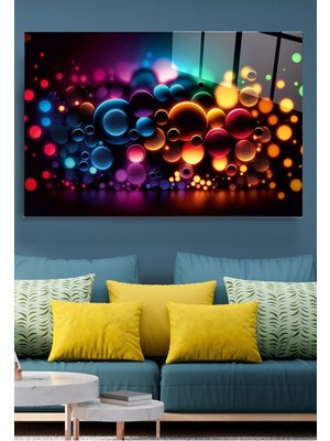 Marsilyan Colored Bubbles Cam Tablo | Şık Modern Duvar Dekorasyonu | Seri Y27TPM