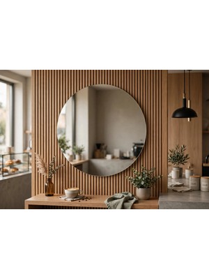 HK Home Design 20 cm 4 mm Yuvarlak Ayna ( Gerçek Gümüş Ayna )