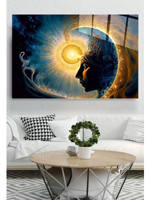 Marsilyan Mistik Enerji Modern Dekoratif Cam Duvar Tablosu | Duvar Sanatı | Seri Tkxzbf