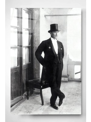 Marsilyan Mustafa Kemal Atatürk Teması Modern Dekoratif Cam Duvar Tablosu | Duvar Sanatı | Seri Glcayd