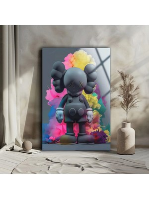 Marsilyan Kaws Cam Tablo | Şık Modern Duvar Dekorasyonu | Seri SY2WRS