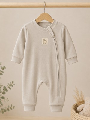 Bistyle  %100 Organik Unisex Tulum Fermuarlı Happy Your Style
