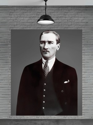 Marsilyan Mustafa Kemal Atatürk Cam Tablo | Şık Modern Duvar Dekorasyonu | Seri ADE2AM
