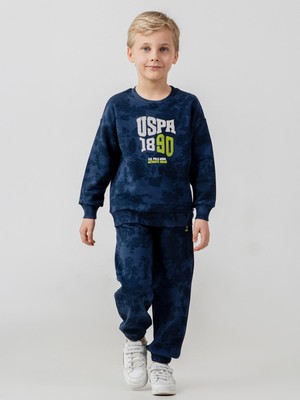U.S. Polo Assn. Civil Boys 9-13 Yaş Eşofman Takımı - Mavi