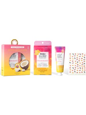 Voesh New York Pedı In A Box Deluxe Pedikür 4 Adımlı Set Coco Colada + Losyon Set