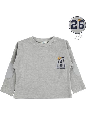 Civil Boys 26 Baskılı 2-5 Yaş Sweatshirt - Gri