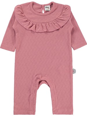 Civil Baby Jakarlı Ribana 3-18 Ay Tulum - Pembe