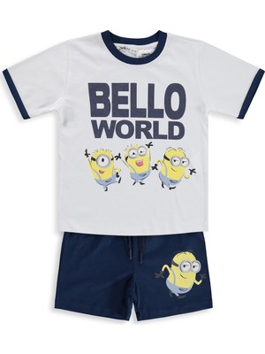 Minions 2-9 Yaş Şortlu Takım - Beyaz