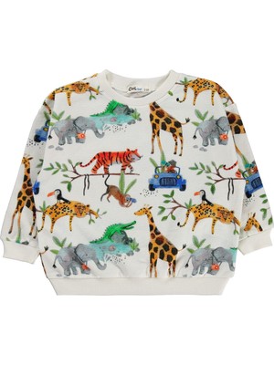 Civil Boys Aksesuarlı 2-5 Yaş Sweatshirt - Ekru