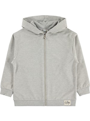 Civil Boys Basic Kapşonlu 6-9 Yaş Hırka - Gri