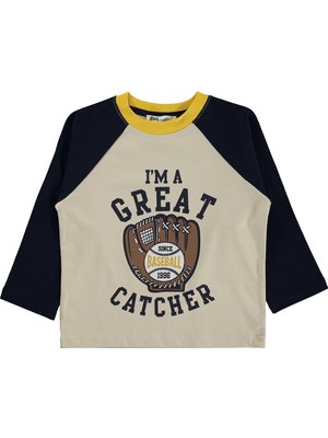 Civil Boys Great Baskılı 2-5 Yaş Sweatshirt - Bej