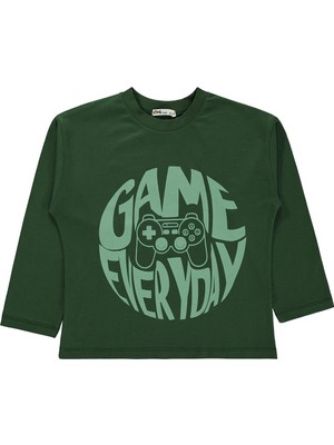 Civil Boys Game Everyday Baskılı 10-13 Yaş Sweatshirt Km - Yeşil