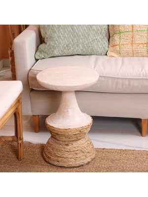 Mylamp Minato El Yapımı Muz Lifi ve Mungur Sehpa 35X50 cm
