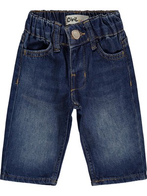 Civil Baby Basic 6-18 Ay Pantolon Kot - Mavi