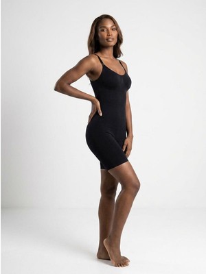 Cotonhause Kadın Tam Boy Siyah Korsajlı Body Korse C2T0N09