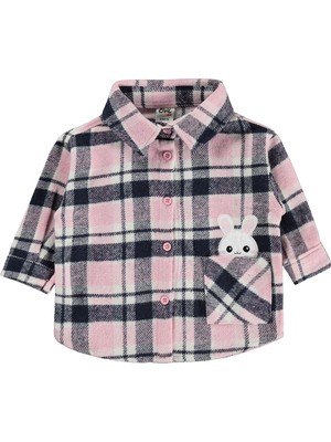 Civil Baby Tavşan Nakışlı Oduncu 6-18 Ay Gömlek - Ekru