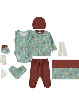 Bebbek Cute Anımals  Zıbın Setleri - Bordo